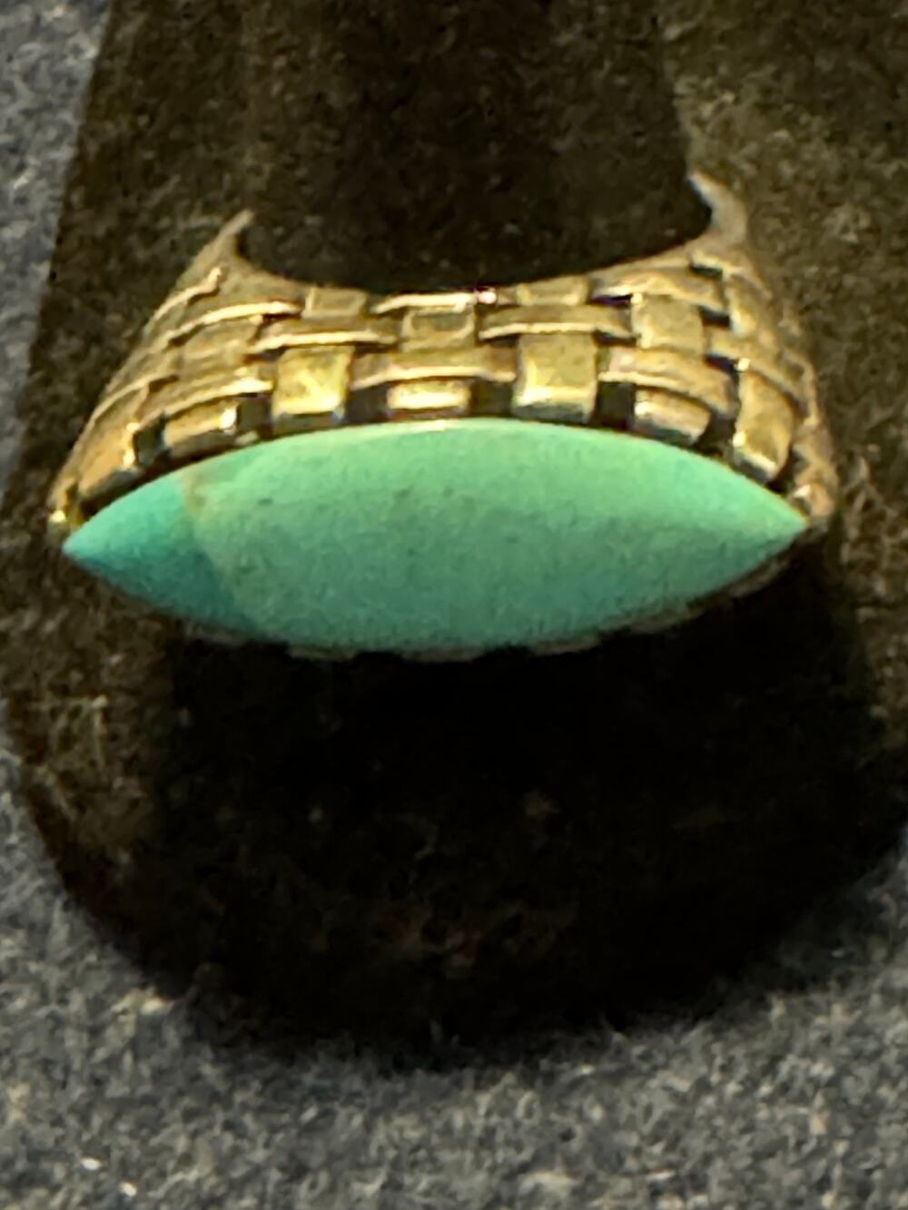 925 RZD Thailand High Shank Basket Weave Turquoise Size 9